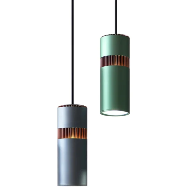 Simple Nordic Cylinder Long Line Pendant Lights Home Led Corridor Bedside Lamp Dining Room Black Hanging Lights Deco Lighting