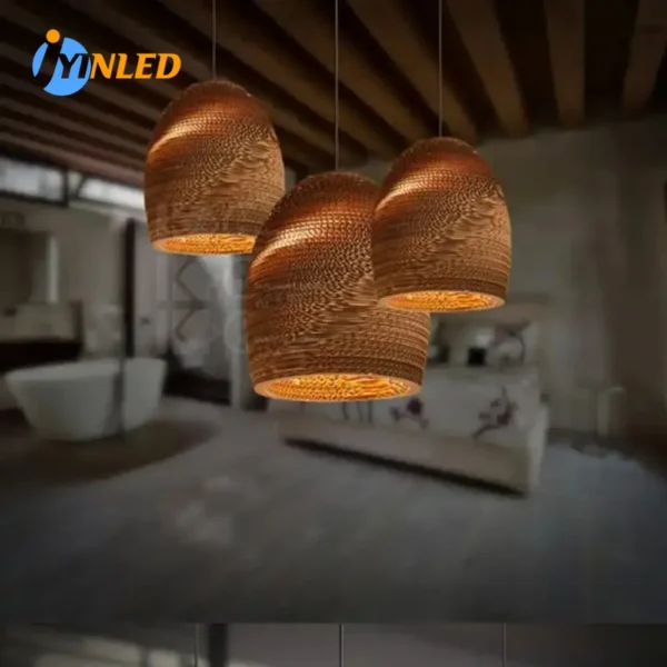 Decorative Lighting Home Smart Lighting Recycled Cardboard Pendant Lighting Paper Fashion Project Pendant Lamp for Villa